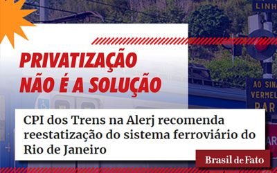 PRIVATIZAÇÃO NÃO É A SOLUÇÃO