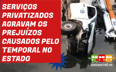 SERVIÇOS PRIVATIZADOS AGRAVAM OS PREJUÍZOS CAUSADOS PELO TEMPORAL NO ESTADO
